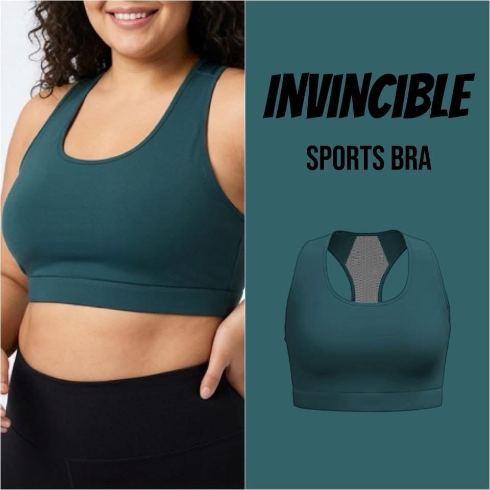 LuLaRoe Rise - Invincible Sports Bra - Solid Mediterranean Teal